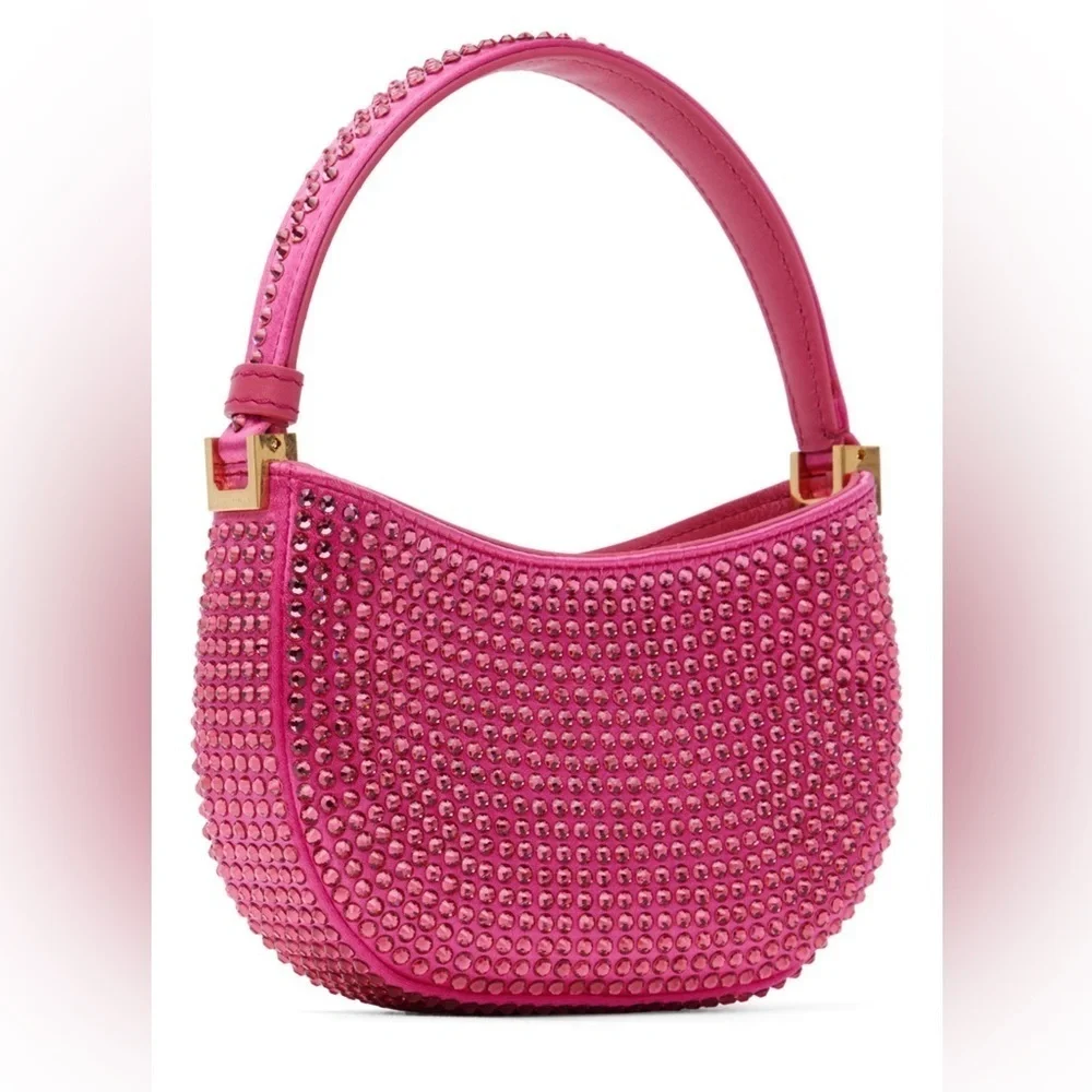 Magda Butrym Medium Vesna Pink Crystals Hobo Bag $3265